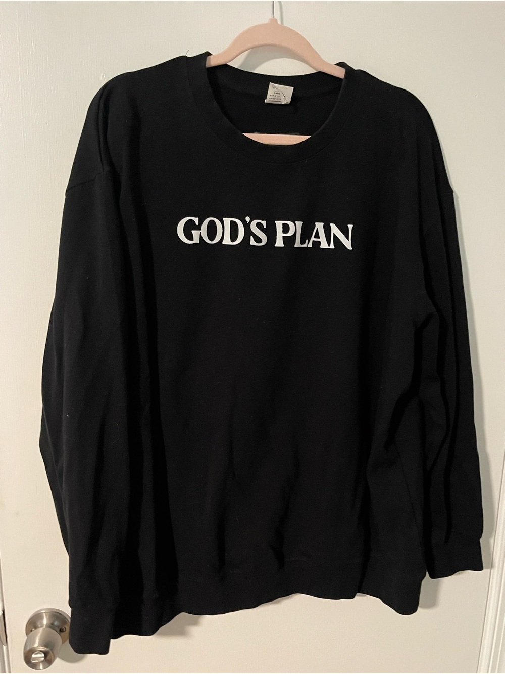 God's Plan Black Graphic Crewneck Sweater